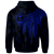 Guam Zip up Hoodie Polynesian Wings (Blue) - Polynesian Pride