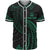 Vanuatu Polynesian Custom Personalised Baseball Shirt - Green Tribal Wave Unisex Green - Polynesian Pride