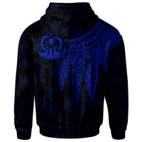 Vanuatu Hoodie Polynesian Wings (Blue) - Polynesian Pride