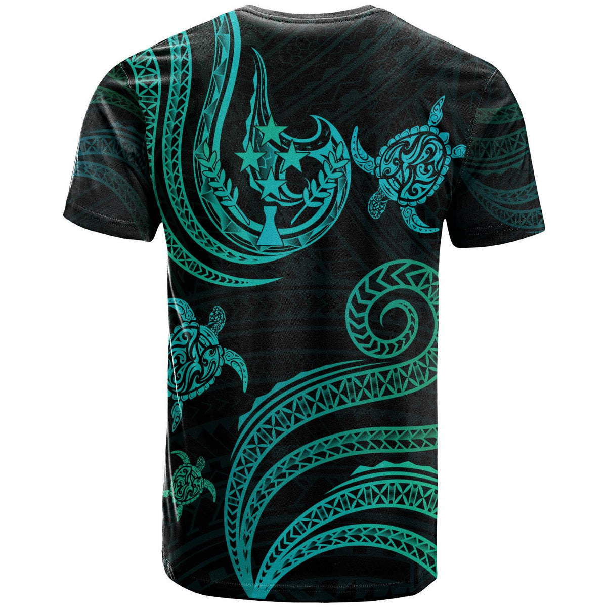 Kosrae T Shirt Polynesian Turtle With Pattern - Polynesian Pride