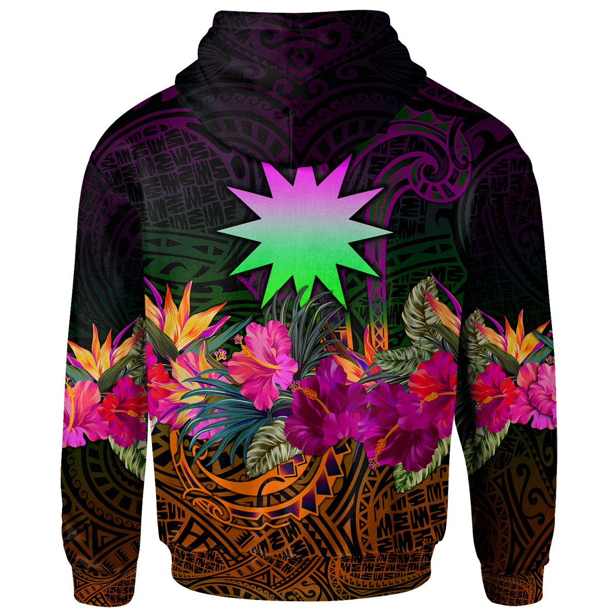 Nauru Custom Hoodie Summer Hibiscus - Polynesian Pride
