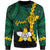 Papua New Guinea Enga Province Polynesian Custom Personalised Sweater - Tribal Wave Tattoo Unisex Green - Polynesian Pride
