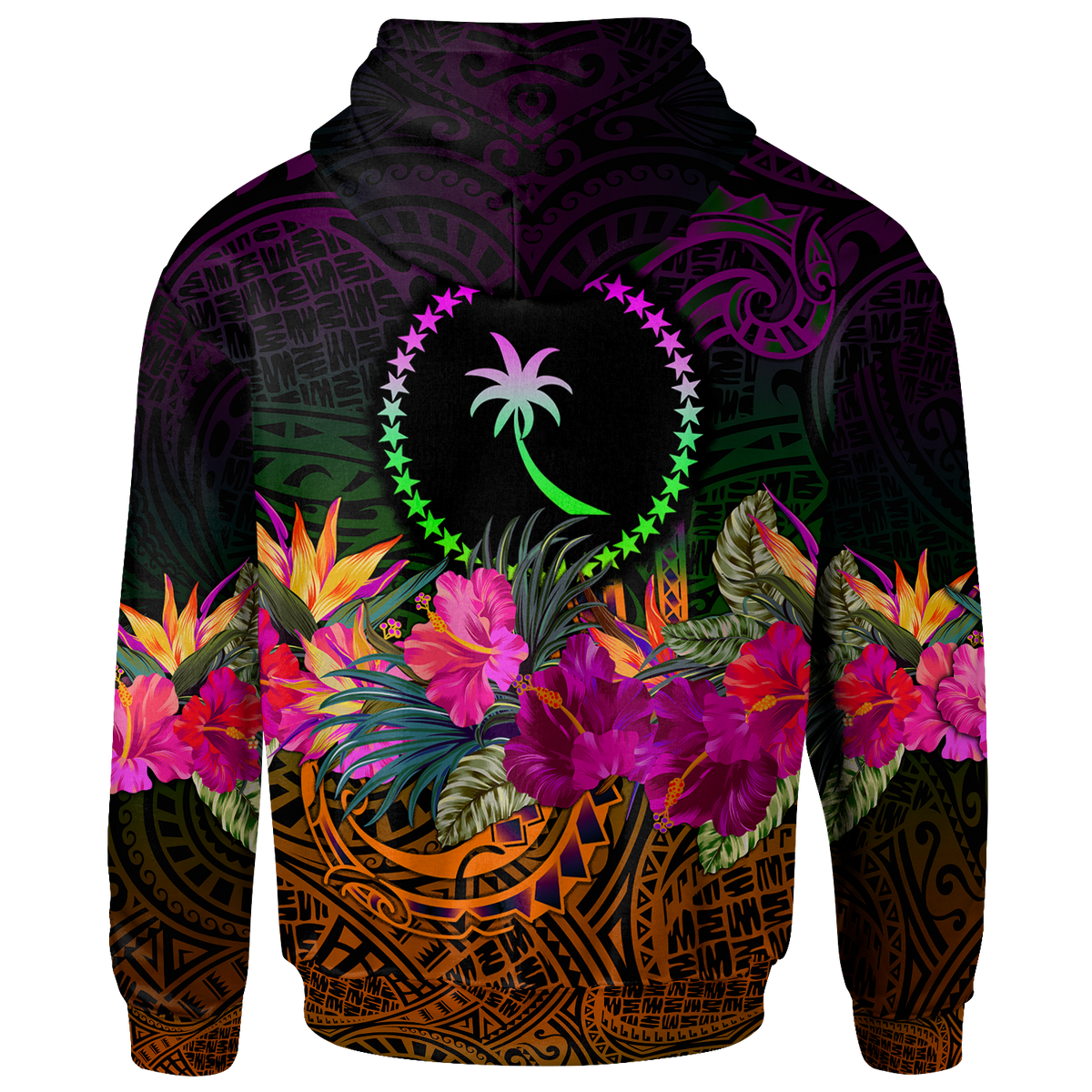 Chuuk Hoodie Summer Hibiscus - Polynesian Pride
