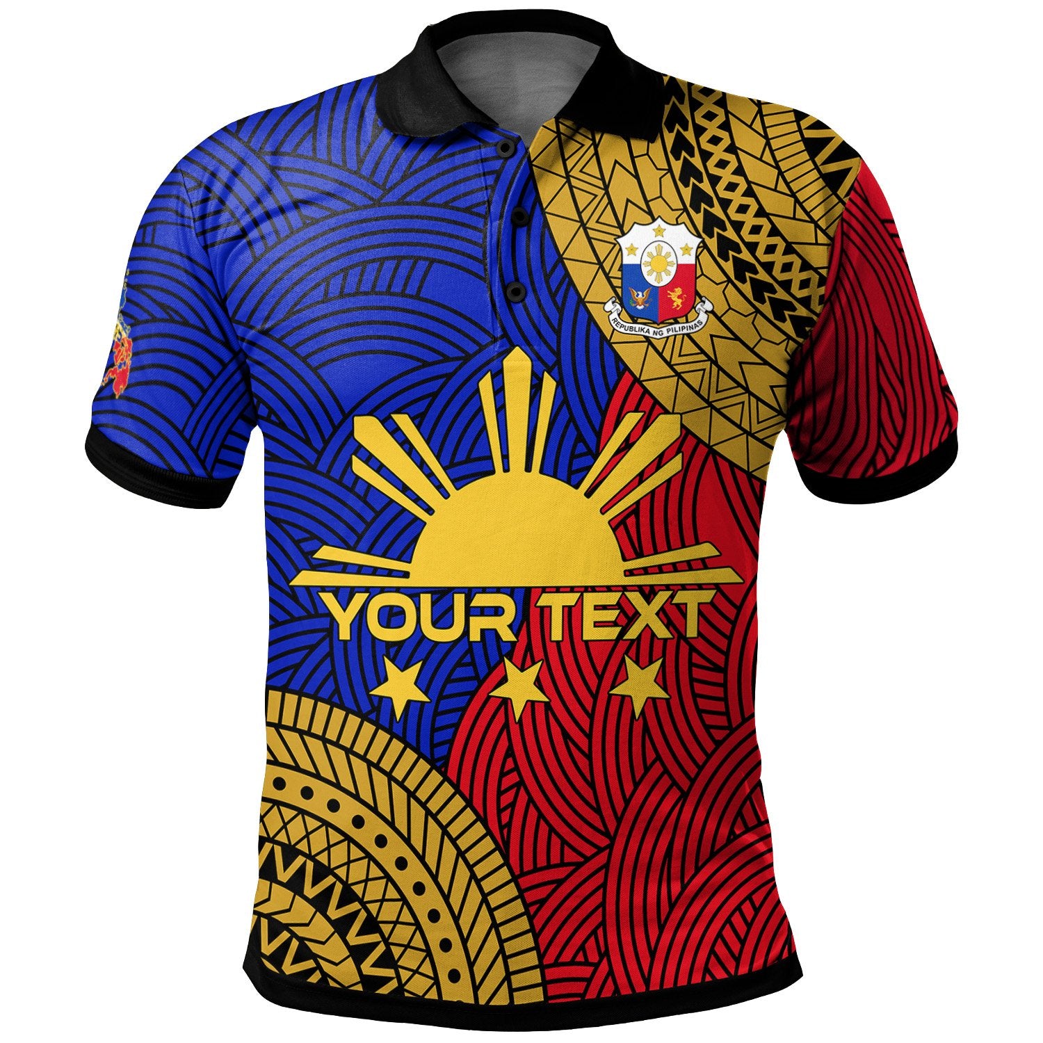 Philippines Custom Polo Shirt Philippines Pride Red - Polynesian Pride