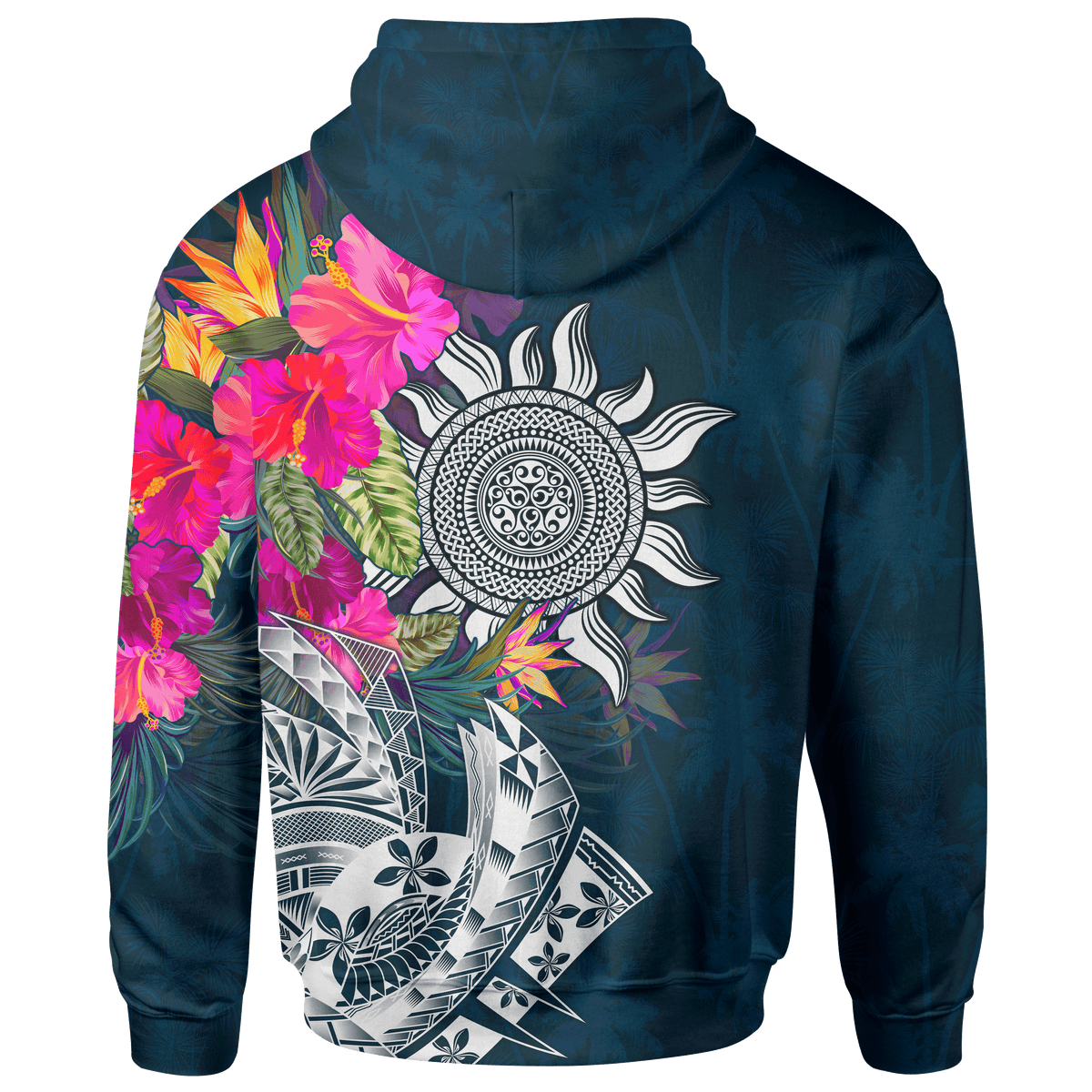 Polynesian Custom Zip up Hoodie Summer Vibes - Polynesian Pride