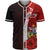 Solomon Islands Polynesian Custom Personalised Baseball Shirt - Coat Of Arm With Hibiscus Unisex Red - Polynesian Pride