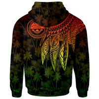 Federated States of Micronesia Custom Hoodie Polynesian Wings (Reggae) - Polynesian Pride