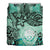 Federated States Of Micronesia Bedding Set - Vintage Floral Pattern Green Color - Polynesian Pride