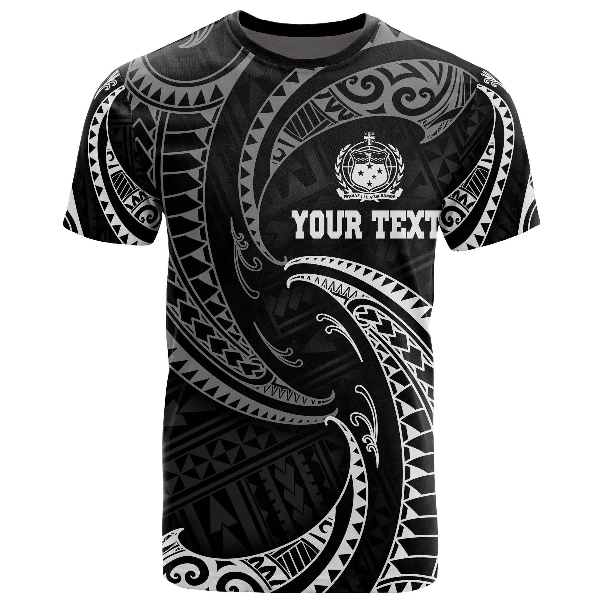 Samoa Polynesian Custom T Shirt White Tribal Wave Unisex White - Polynesian Pride