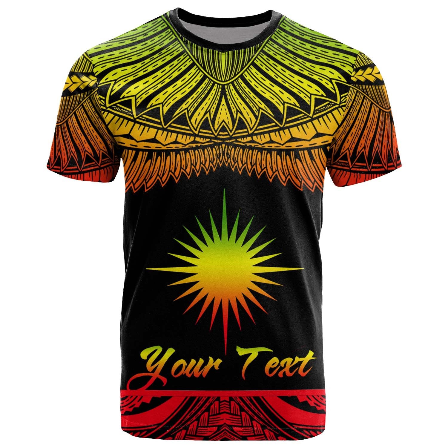 Marshall Islands Polynesian Custom T Shirt Marshall Islands Pride Reggae Version Unisex Art - Polynesian Pride