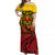Marquesas Islands Off Shoulder Long Dress Mata Tiki Polynesian Pattern Ver.02 LT13 Long Dress Yellow - Polynesian Pride