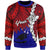 Papua New Guinea Central Province Polynesian Custom Personalised Sweater - Tribal Wave Tattoo Unisex Red - Polynesian Pride