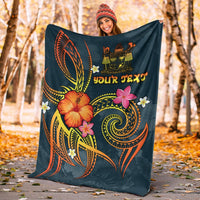 Fiji Polynesian Personalised Premium Blanket - Legend of Fiji (Blue) - Polynesian Pride