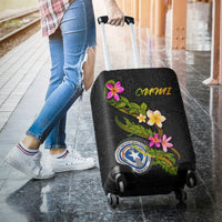 Northern Mariana Islands Polynesian Luggage Covers - Plumeria Tribal - Polynesian Pride