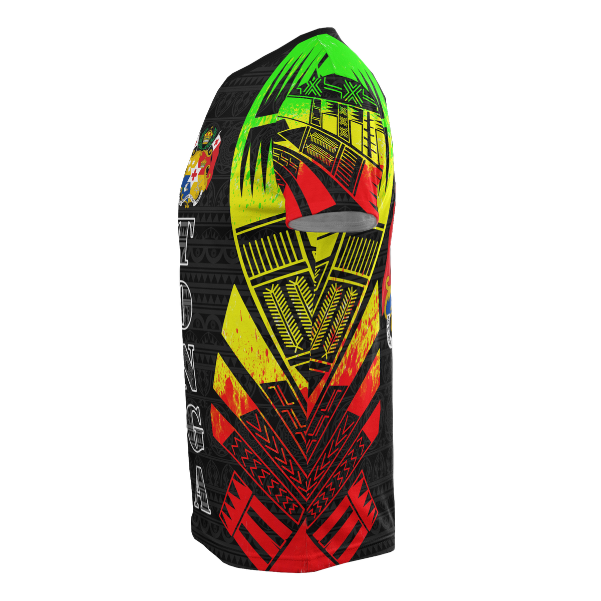 Tonga T Shirt Tonga Coat of Arms Polynesian Tattoo Reggae Style - Polynesian Pride
