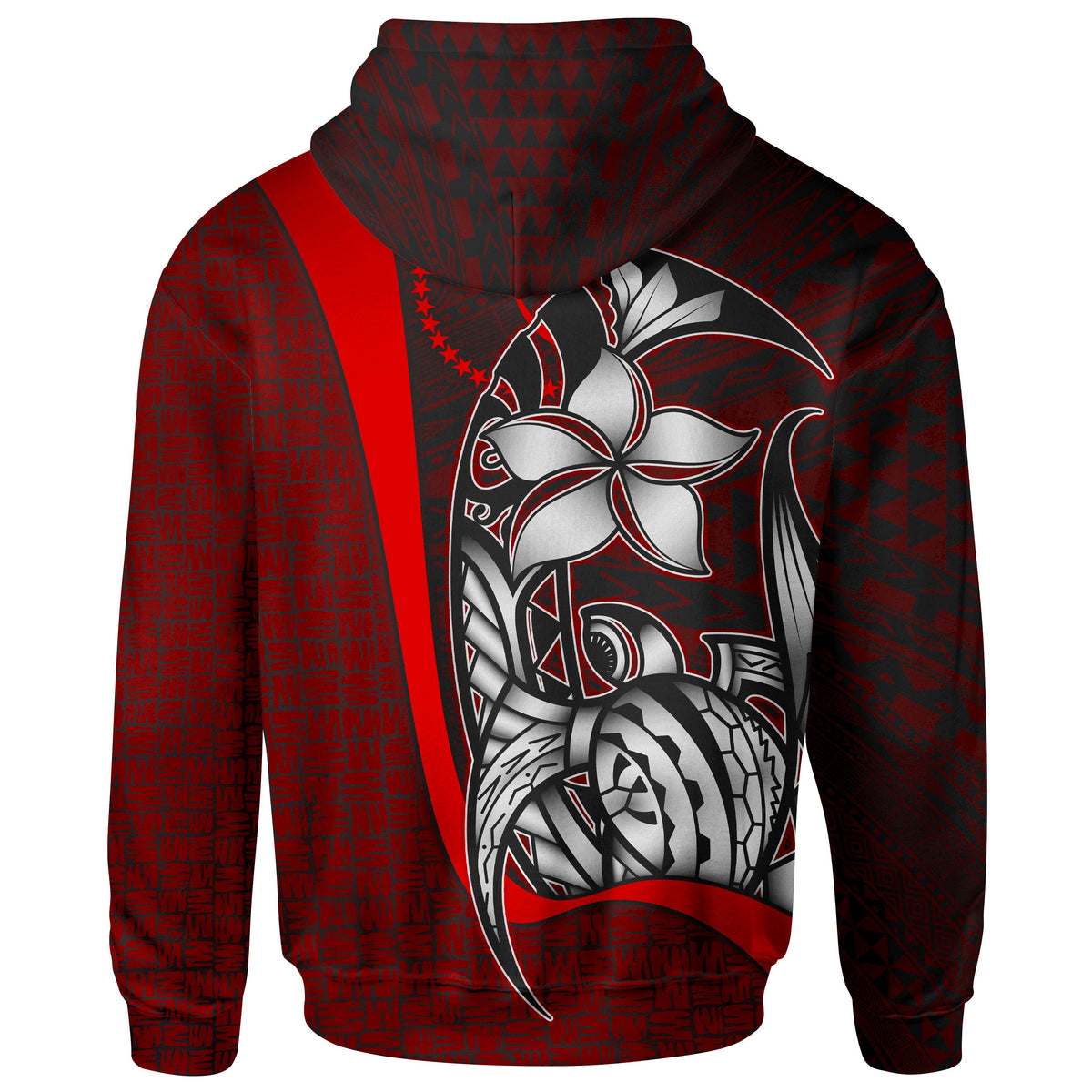 Chuuk Micronesian Hoodie Red Turtle with Hook - Polynesian Pride