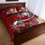 Fiji Custom Personalised Quilt Bed Set - Turtle Plumeria (Red)