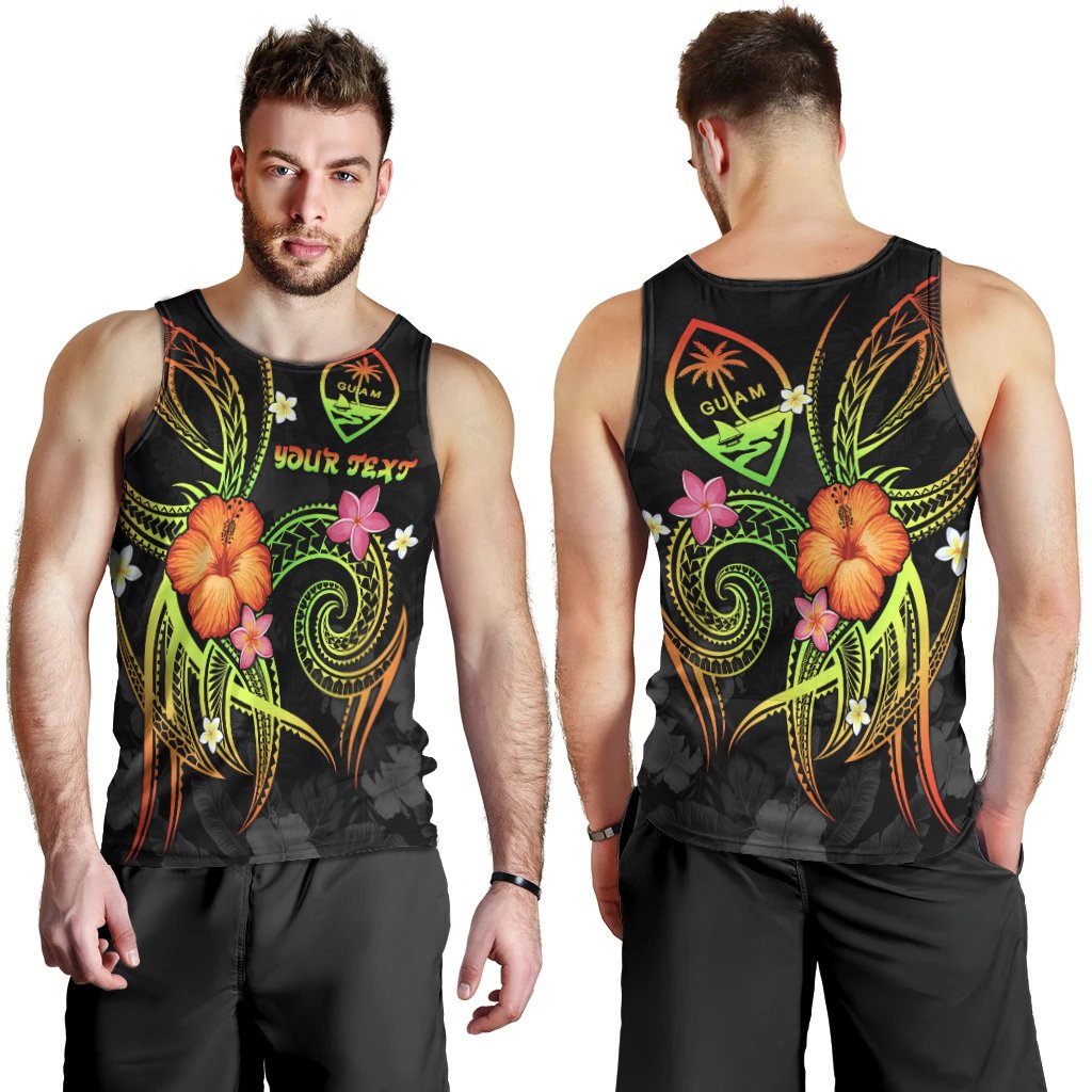 Guam Polynesian Personalised Men's Tank Top - Legend of Guam (Reggae) - Polynesian Pride