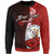 Niue Polynesian Custom Personalised Sweater - Coat Of Arm With Hibiscus Unisex Red - Polynesian Pride