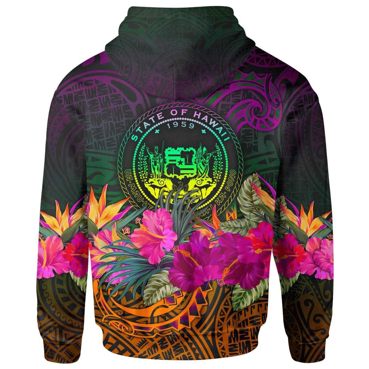 Polynesian Hawaii Custom Hoodie Summer Hibiscus - Polynesian Pride