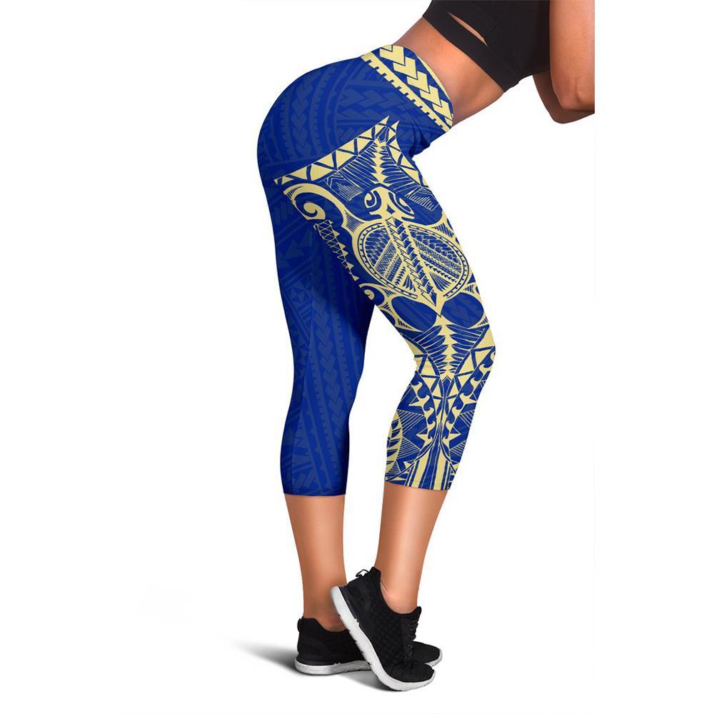 Neo Polynesian Rising 3rd Capris (Blue) A6 Women Blue - Polynesian Pride