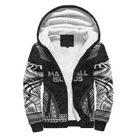 Marshall Islands Sherpa Hoodie - Polynesian Chief Black Version Black - Polynesian Pride