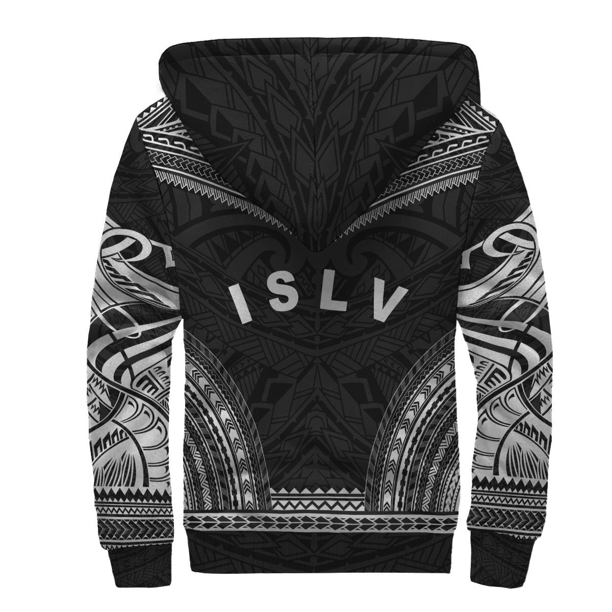 Society Islands Sherpa Hoodie - Polynesian Chief Black Version - Polynesian Pride
