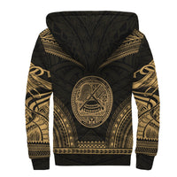 American Samoa Sherpa Hoodie - Polynesian Chief Gold Version - Polynesian Pride