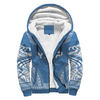 Yap Sherpa Hoodie - Polynesian Chief Flag Version Blue - Polynesian Pride