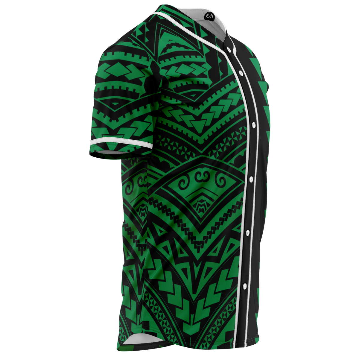 Hawaii Polynesian Kakau Baseball Jersey V.5 - Freestyle - Green - Polynesian Pride