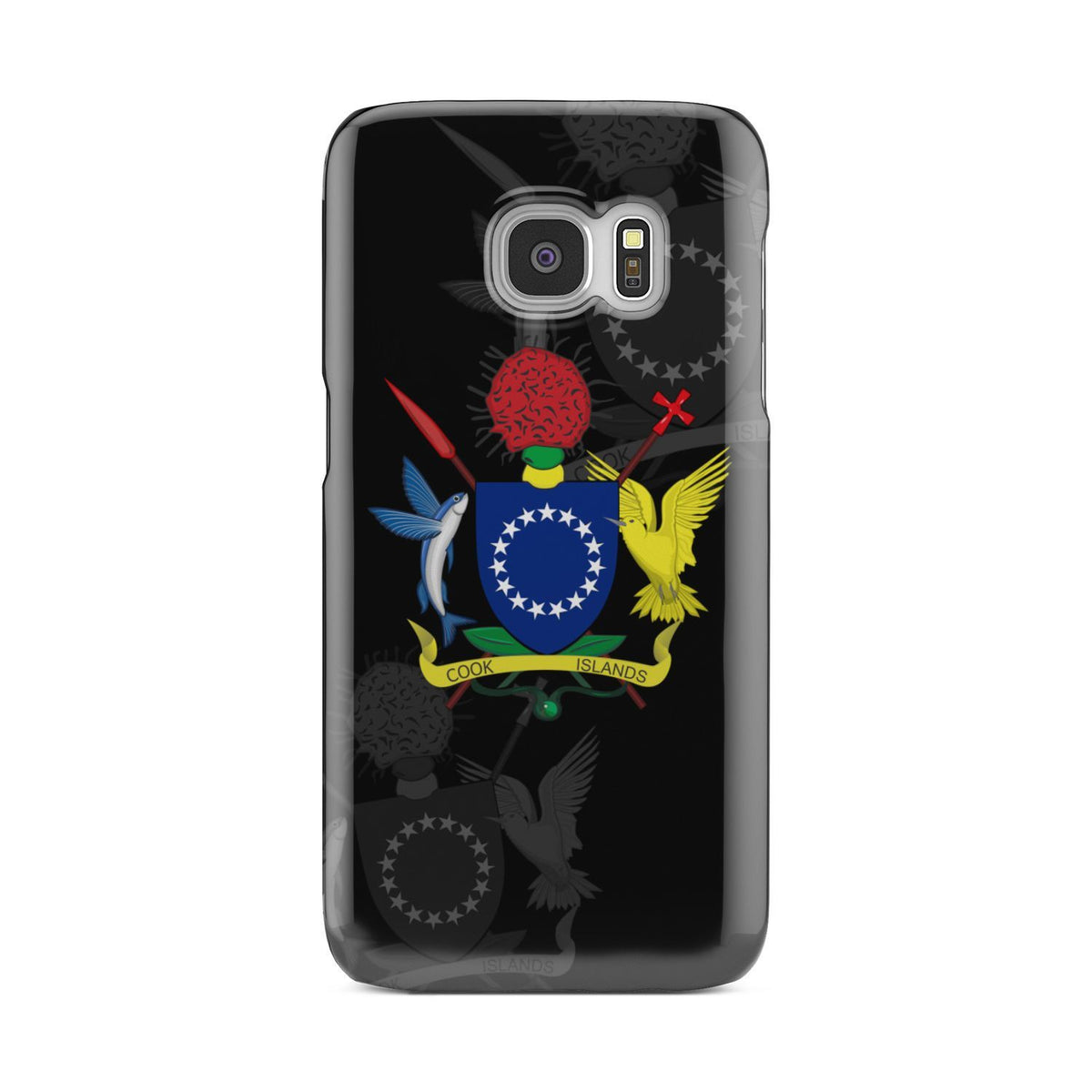Cook Islands Phone Case - Coat Of Arms Samsung Galaxy S6 Edge Black One Style - Polynesian Pride