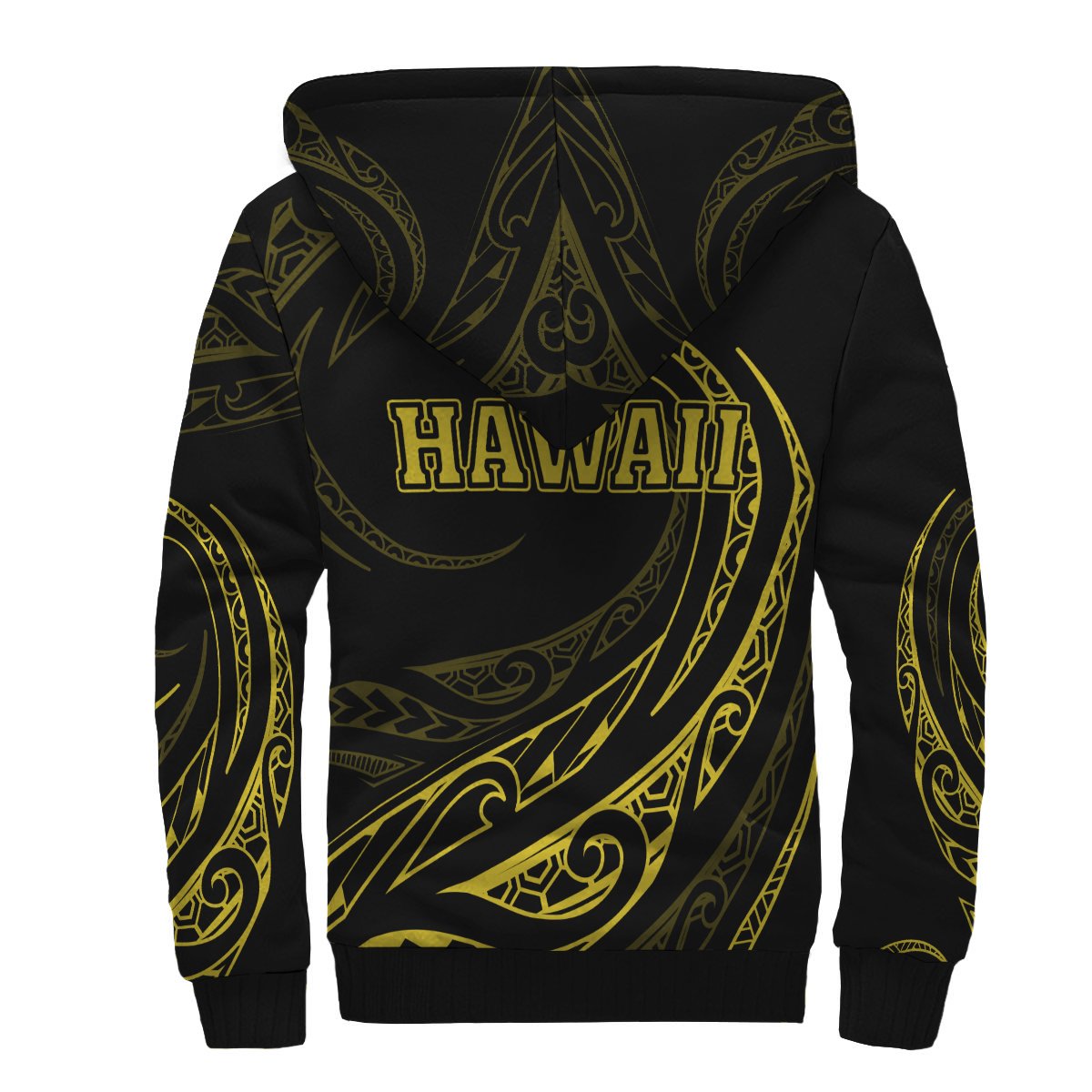 Hawaii Sherpa Hoodie - Frida Style - Yellow - Polynesian Pride