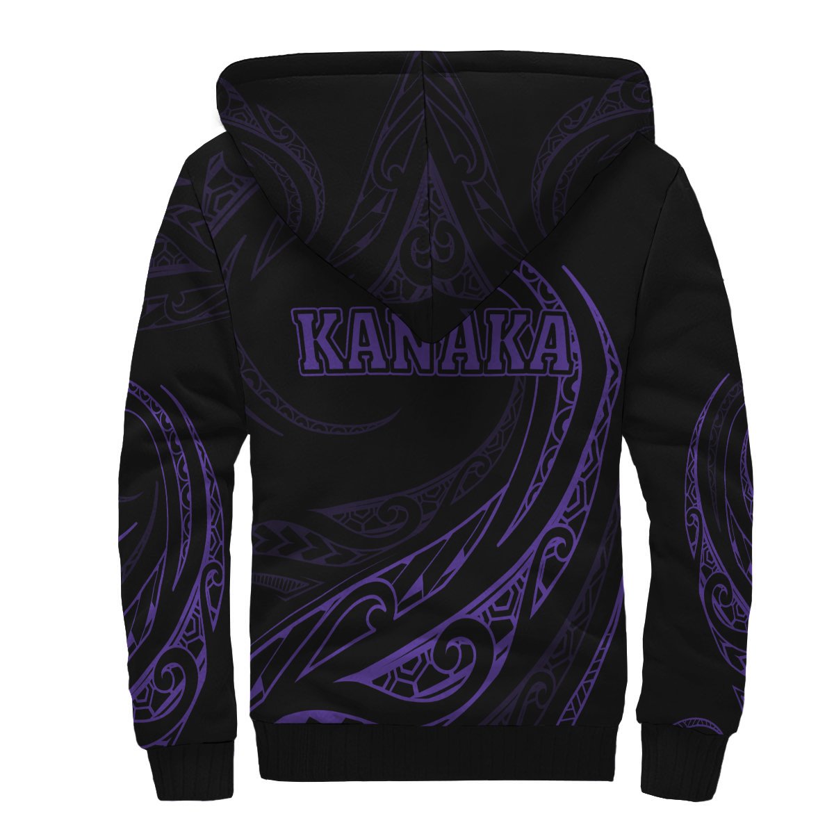 Kanaka Sherpa Hoodie - Frida Style - Purple - Polynesian Pride
