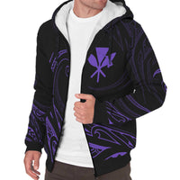 Kanaka Sherpa Hoodie - Frida Style - Purple - Polynesian Pride