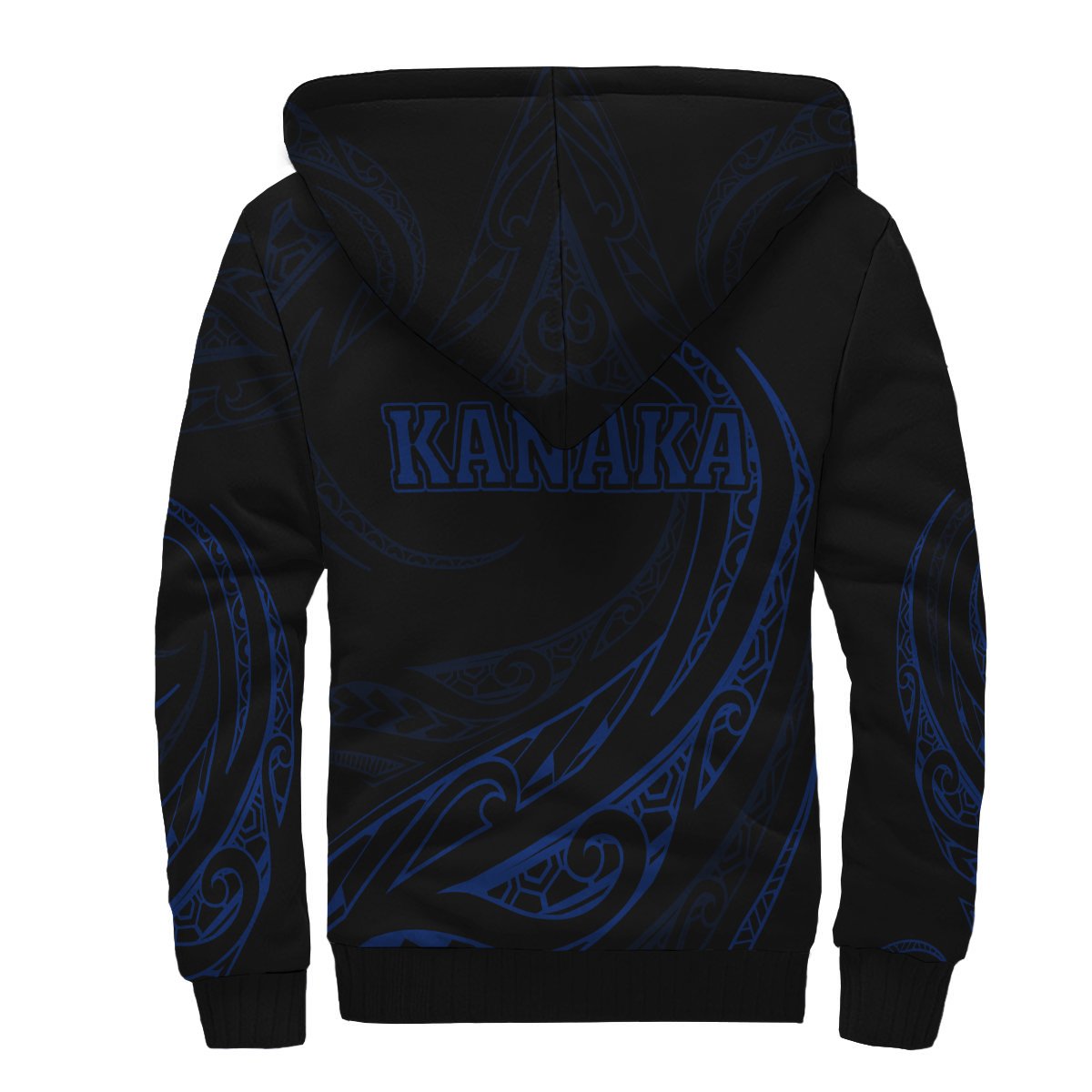 Kanaka Sherpa Hoodie - Frida Style - Blue - Polynesian Pride