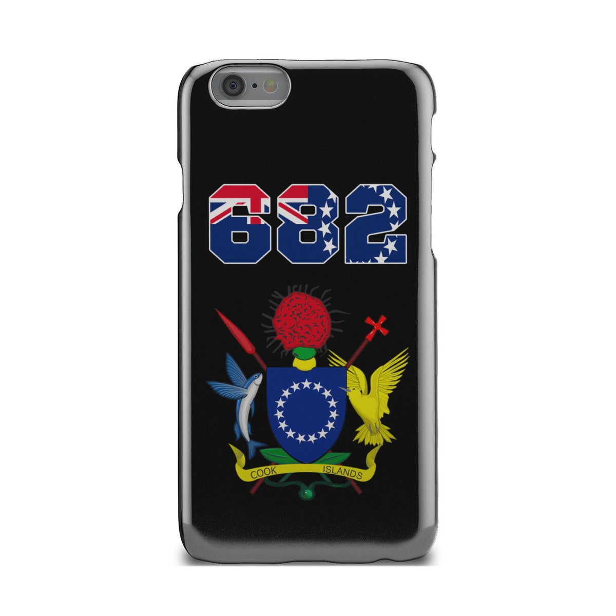 Cook Islands Phone Case - Coat of Arm Code iPhone 6s One Size Black - Polynesian Pride