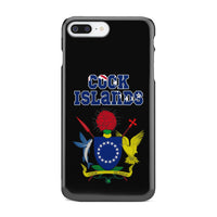 Cook Islands Phone Case - Coat of Arm Name iPhone 7 Plus One Size Black - Polynesian Pride