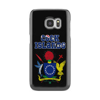 Cook Islands Phone Case - Coat of Arm Name Samsung Galaxy S6 One Size Black - Polynesian Pride