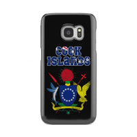 Cook Islands Phone Case - Coat of Arm Name Samsung Galaxy S7 One Size Black - Polynesian Pride
