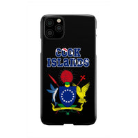 Cook Islands Phone Case - Coat of Arm Name iPhone 11 Pro Max One Size Black - Polynesian Pride