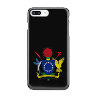 Cook Islands Phone Case - Coat of Arm Map iPhone 8 Plus One Size Black - Polynesian Pride