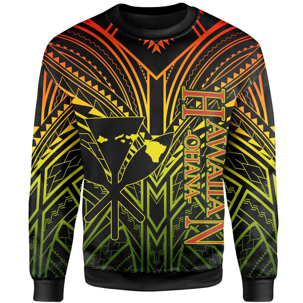 Hawaii Sweatshirt - Reggae Kanaka Maoli - Polynesian Pride