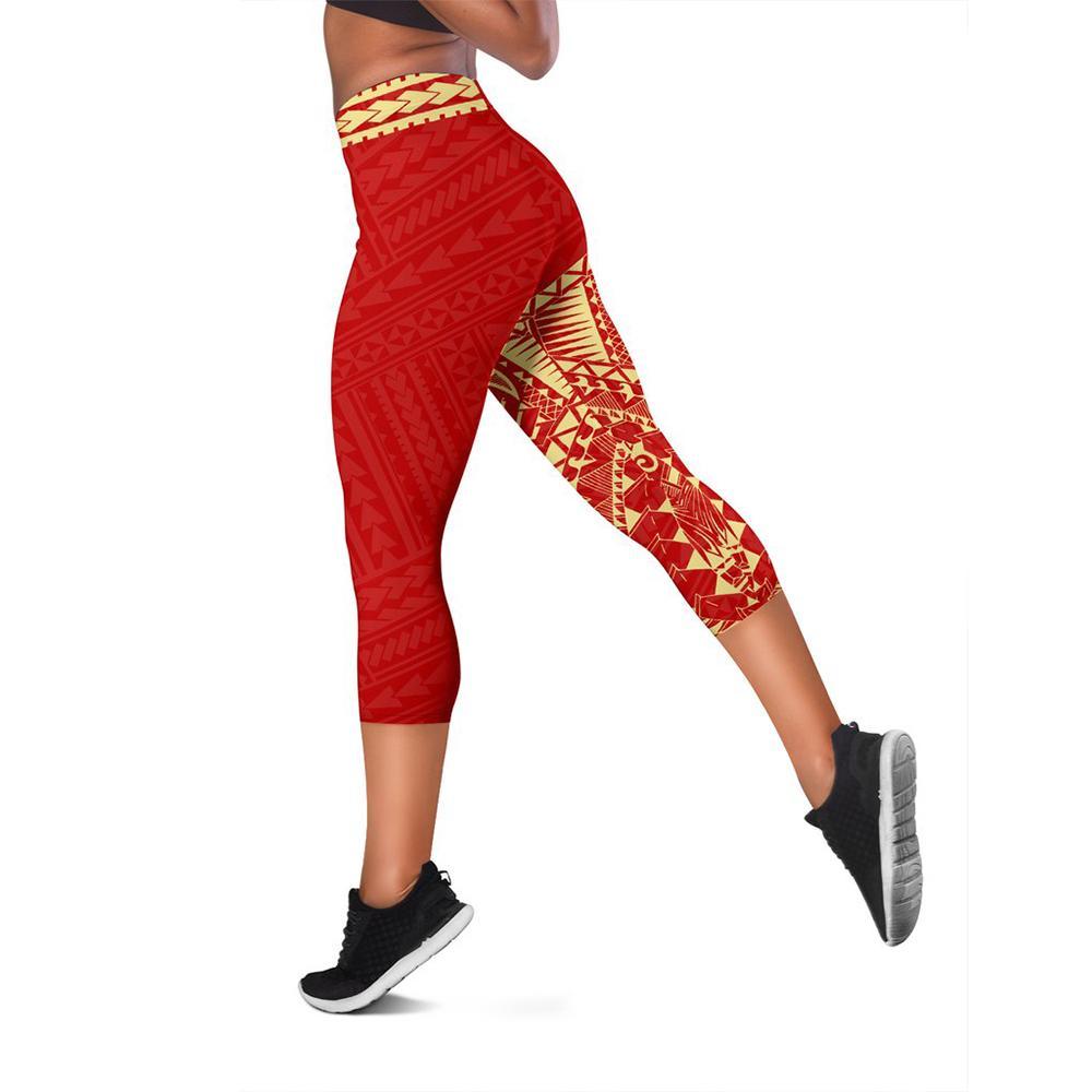 Neo Polynesian Rising 3rd Capris (Red) A6 - Polynesian Pride