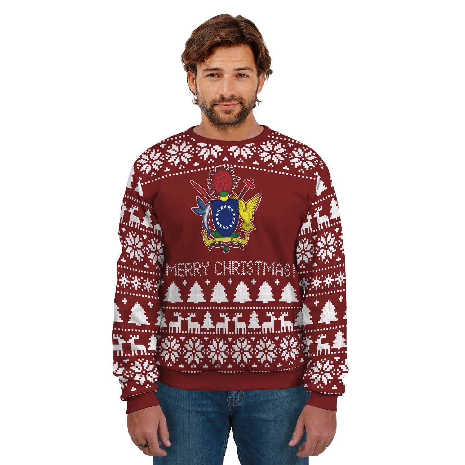 Cook Islands Sweatshirts - Xmas Unisex Red - Polynesian Pride