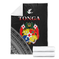 Tonga Premium Blanket Tongan Pattern Blithesome Version Black LT13 - Polynesian Pride