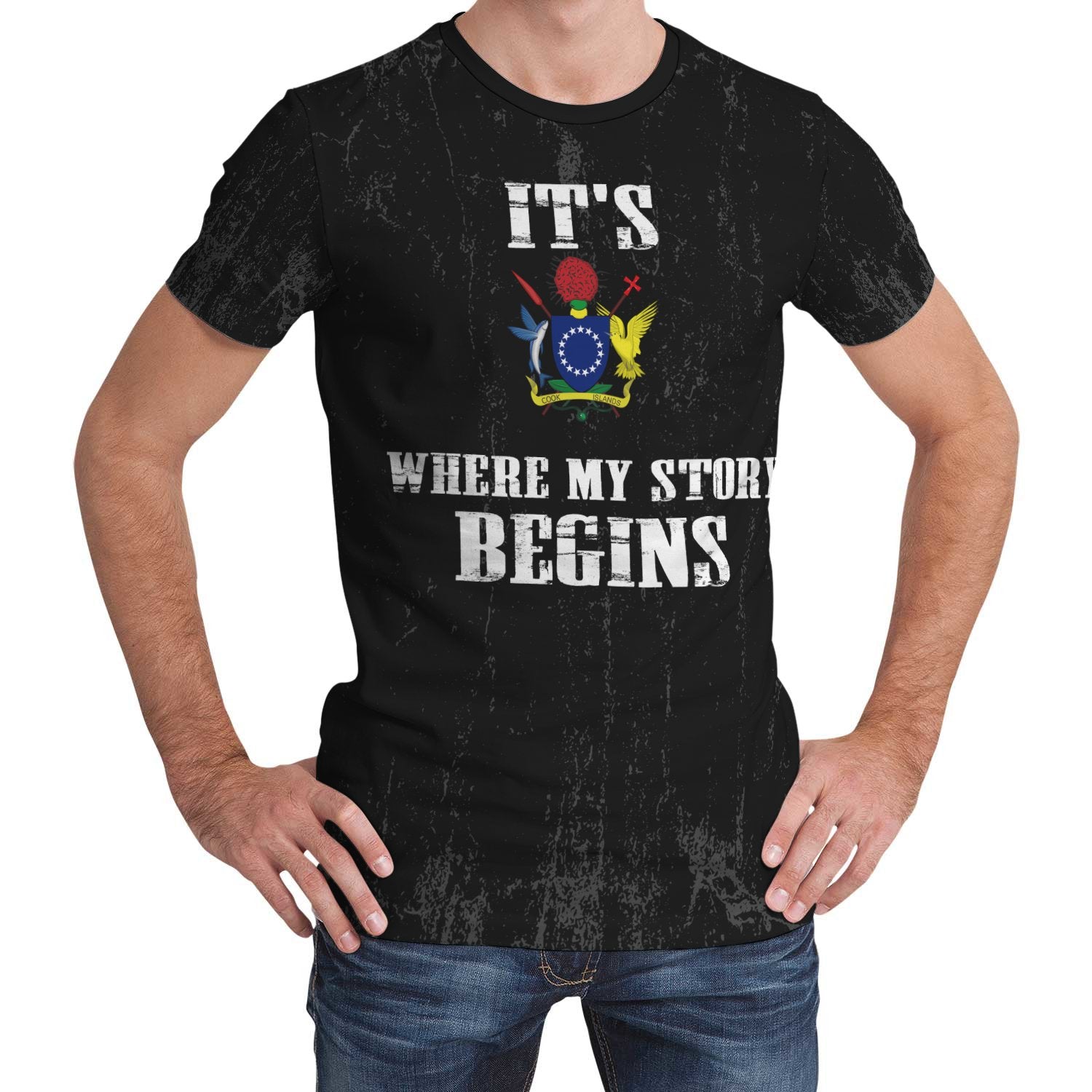 Cook Islands T Shirt Its Where My Story Begins Unisex Black - Polynesian Pride