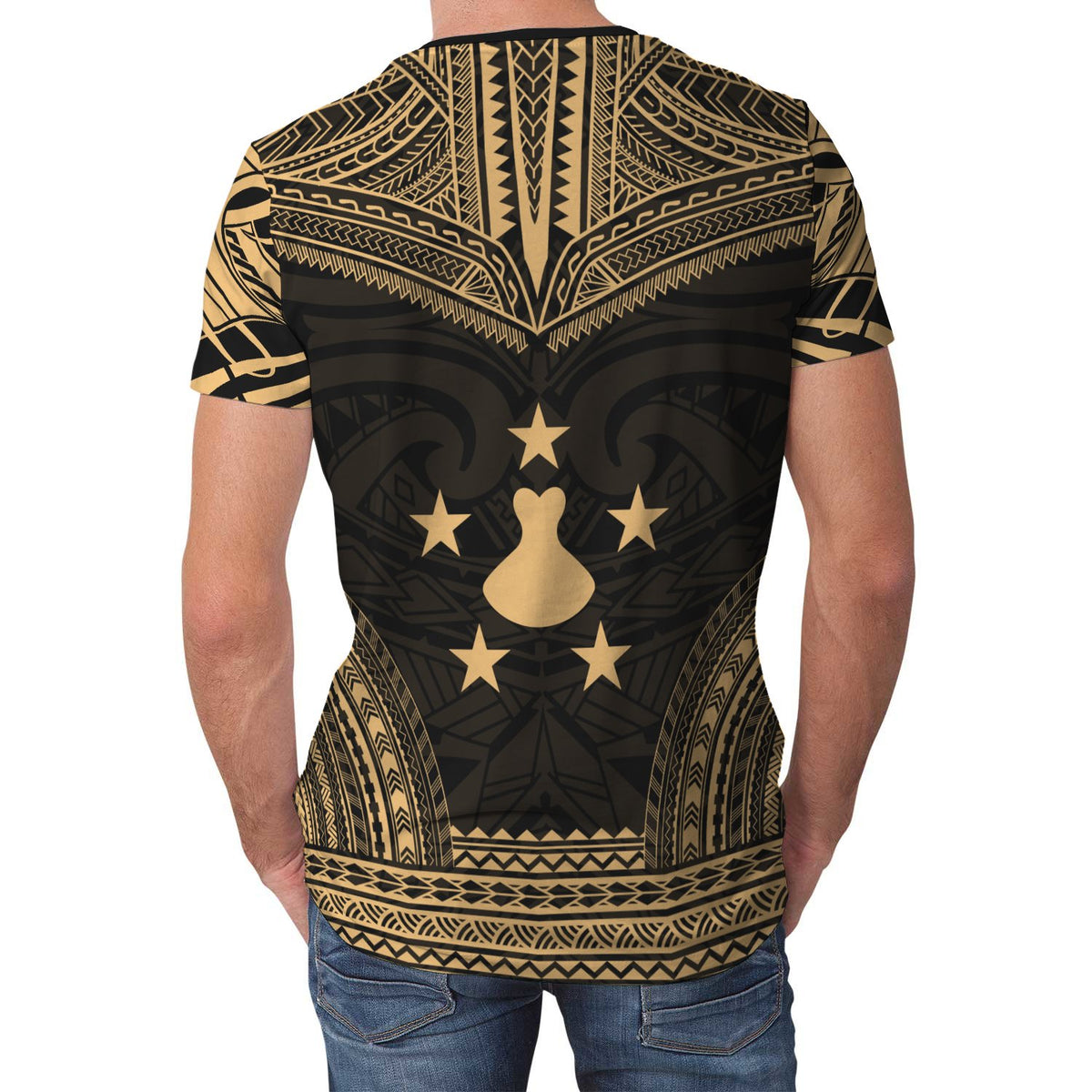 Austral Islands T Shirt Austral Islands Polynesian Chief Gold Version - Polynesian Pride