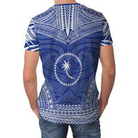 Chuuk T Shirt Chuuk Polynesian Chief Blue Version - Polynesian Pride