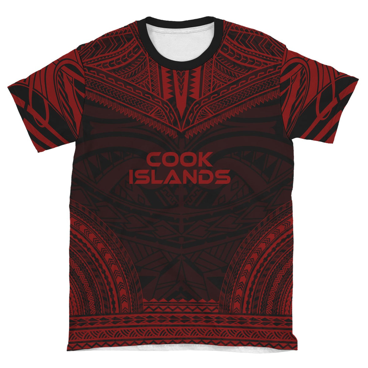 Cook Islands T Shirt Polynesian Polynesian Chief Red Version - Polynesian Pride