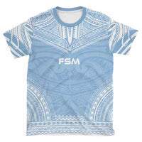 Federated States of Micronesia T Shirt F S M Polynesian Chief Light Blue Version - Polynesian Pride